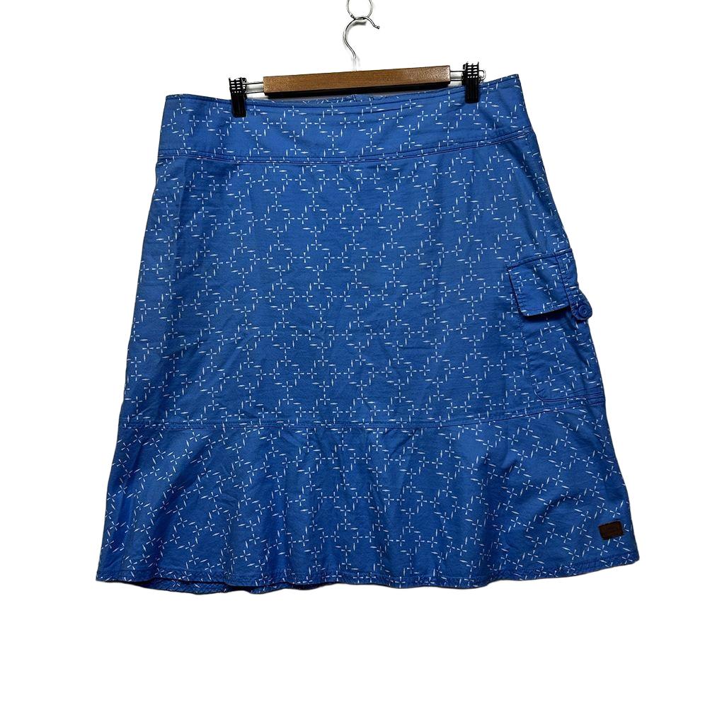 Kathmandu Blue Cotton Skirt - Size 16