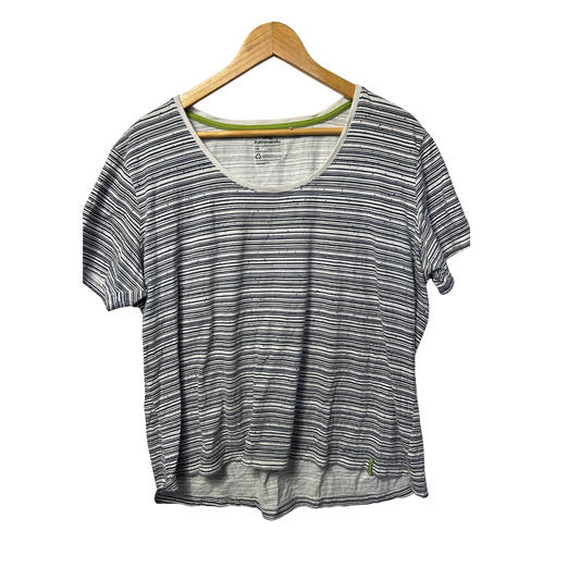 Kathmandu Grey Striped Tee - Size 18