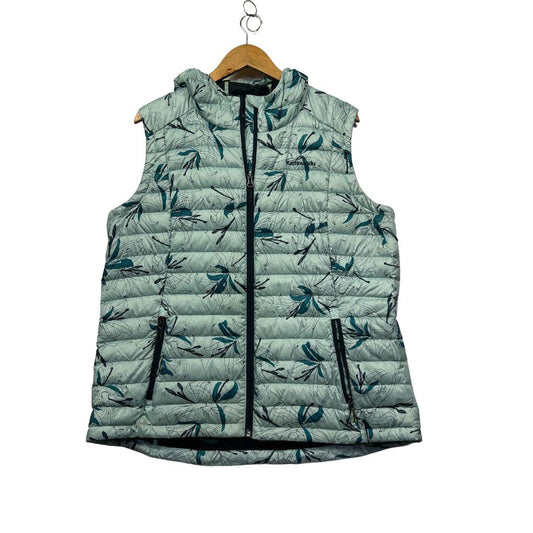 Kathmandu Teal Floral Puffer Vest - Size 18