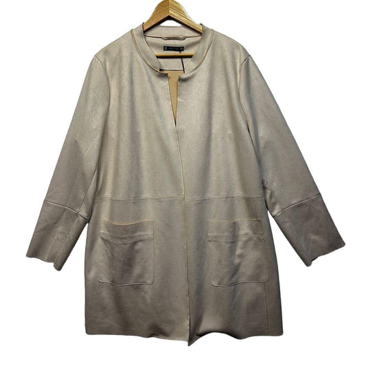 Katies Beige Suedette Jacket - Size 20