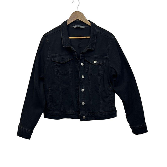 Katies Black Denim Jacket - Size 18