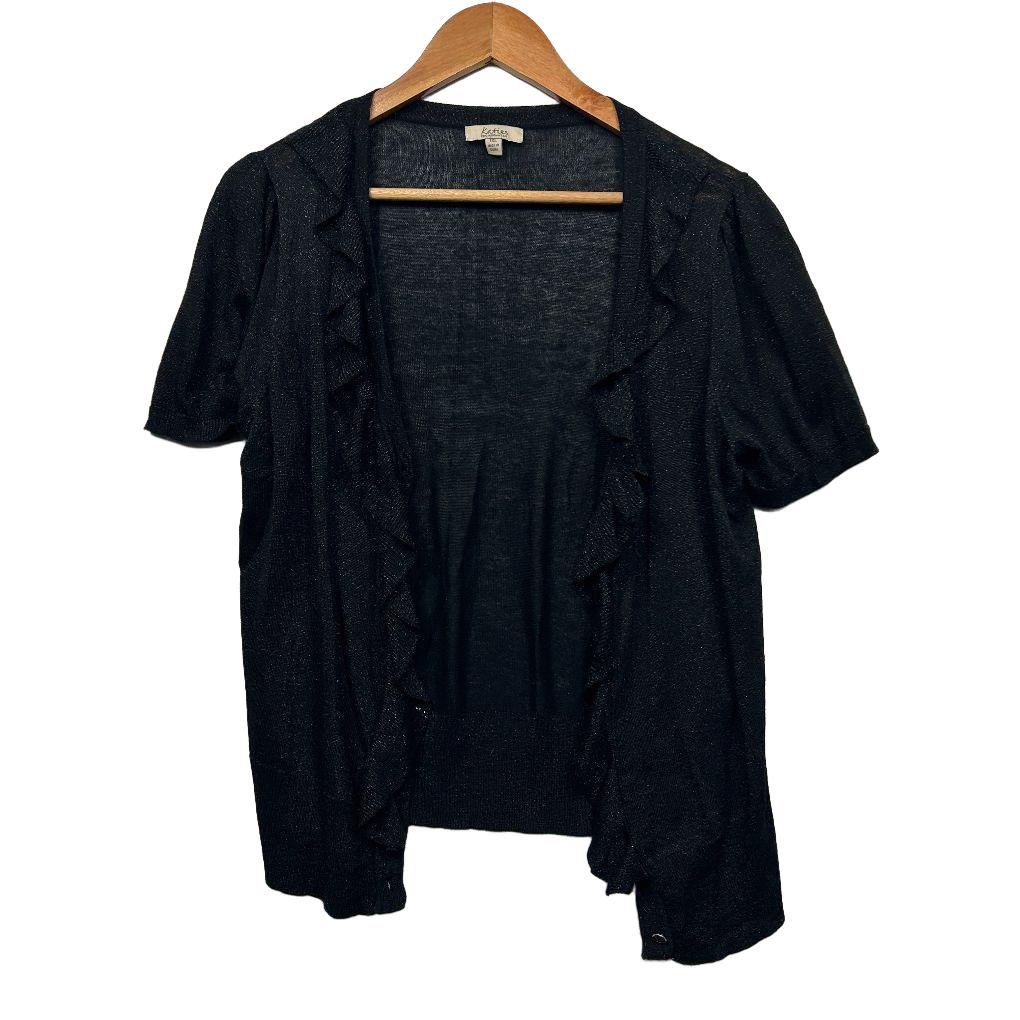 Katies Black Metallic Cardigan - Size 1XL