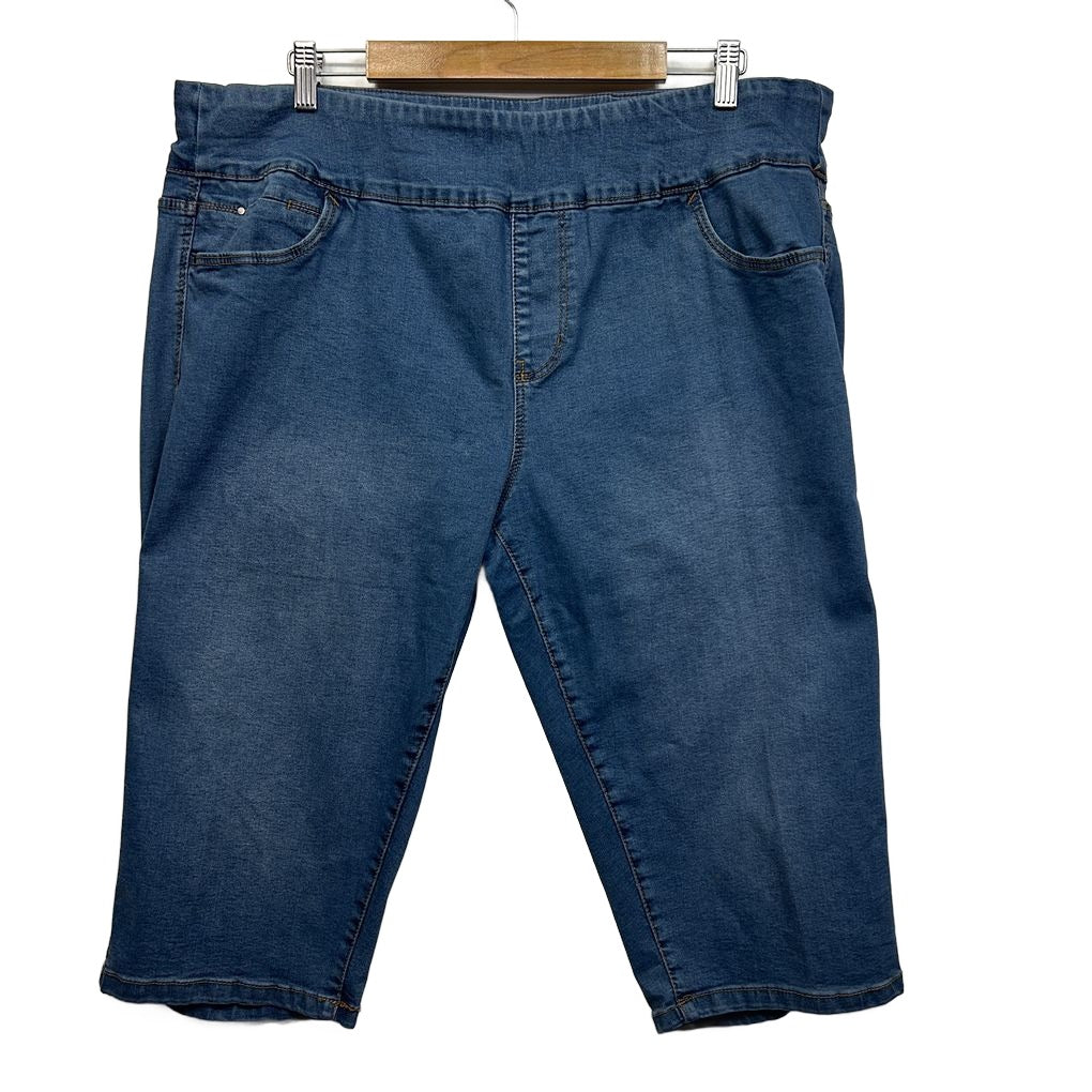 Katies Blue Denim Cropped Pants - Size 20