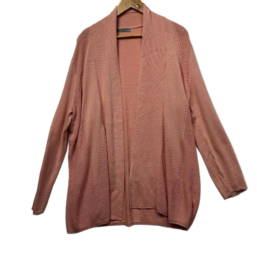 Katies Peach Knit Cardigan - Size 2XL