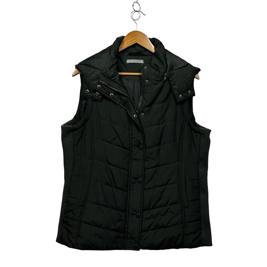 Katies Green Plus Size Hooded Puffer Vest - Size 18