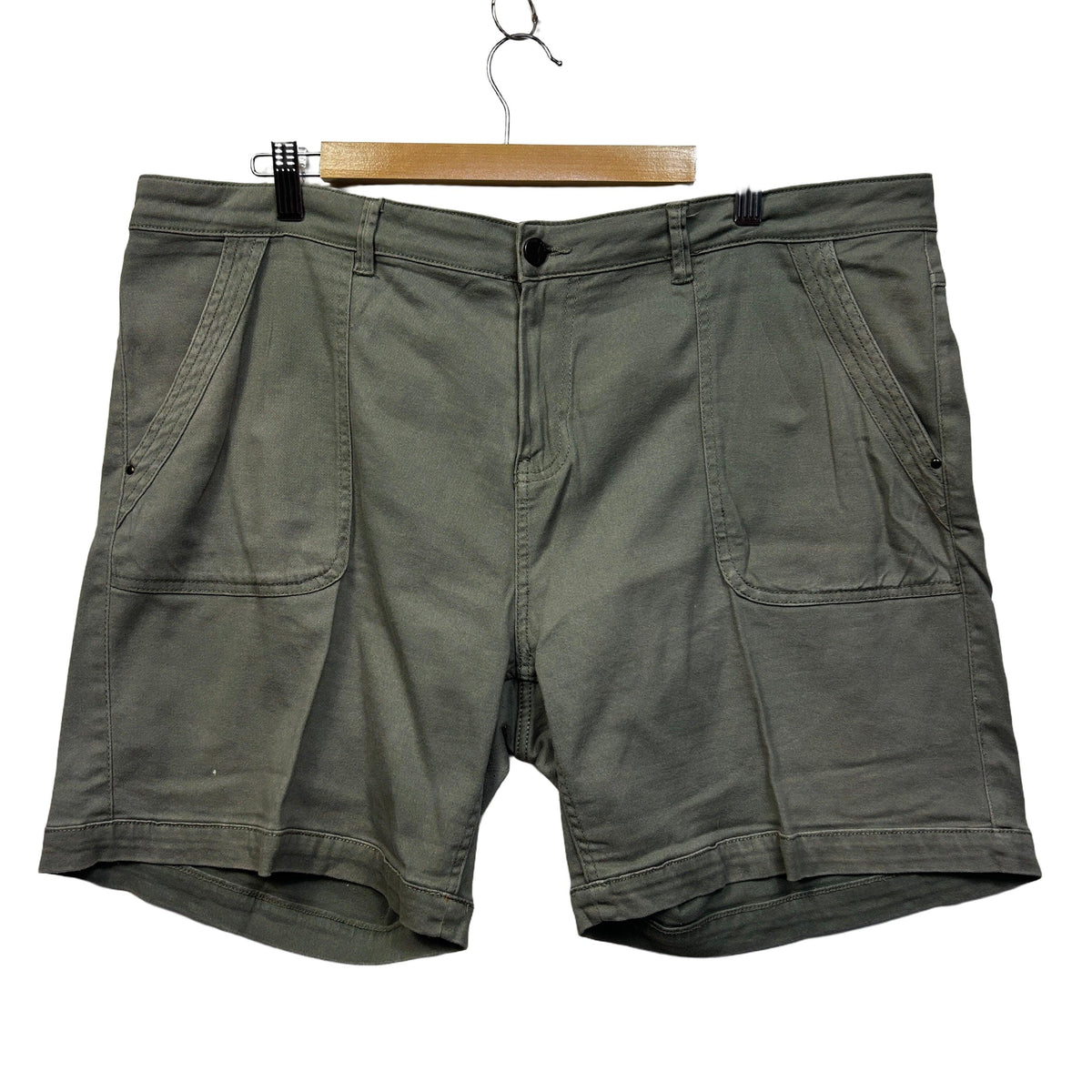 Katies Khaki Plus Size Cotton Shorts - Size 18
