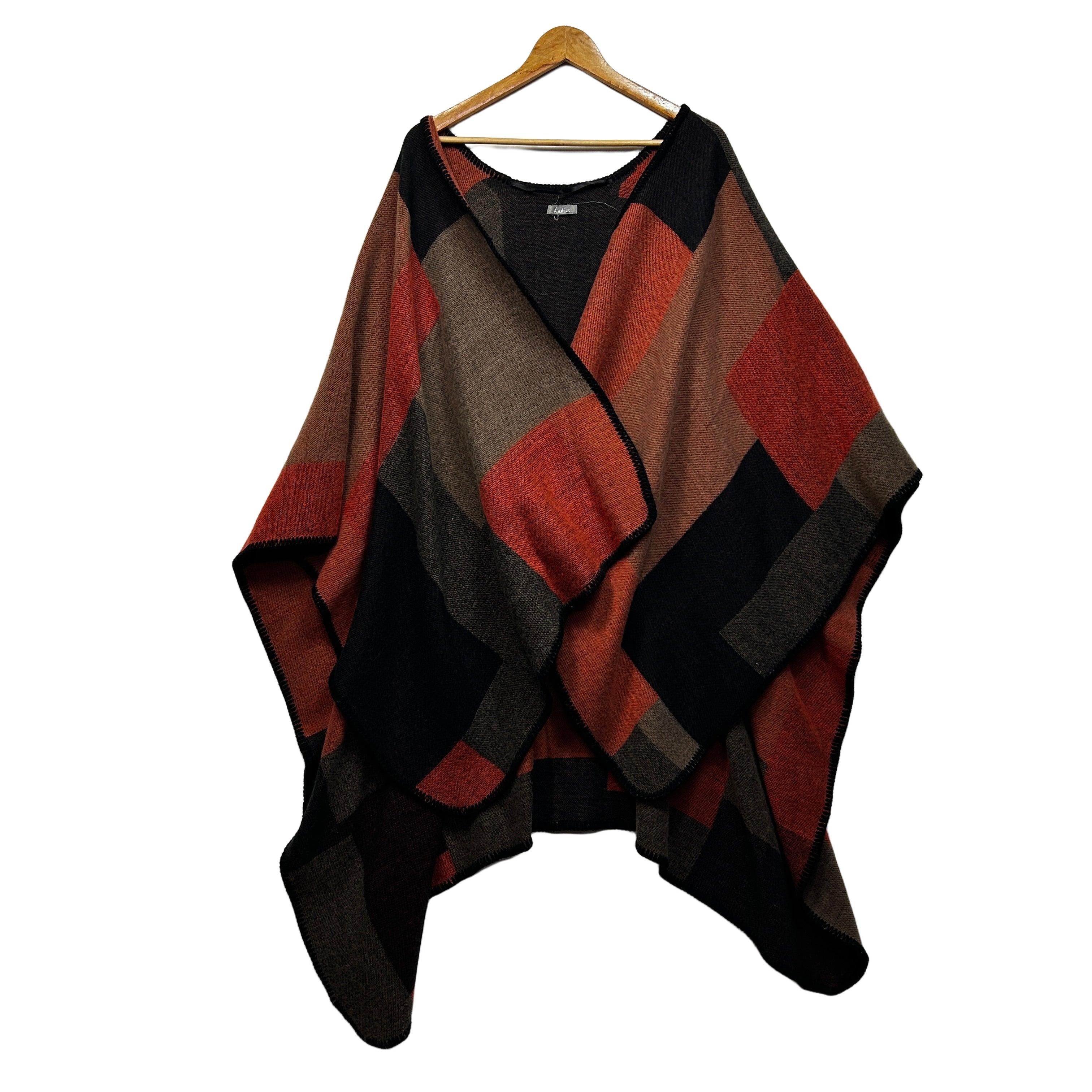 Katies Multicoloured Knit Shawl Wrap Top  - One Size