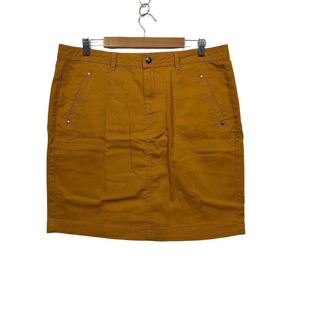 Katies Mustard Mini Skirt - Size 14
