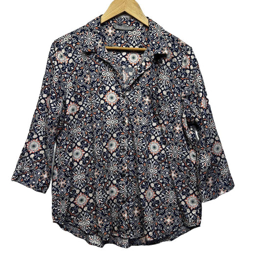 Katies Navy Cotton Top - Size 16