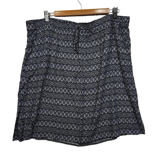 Katies Navy Print Skirt - Size 18