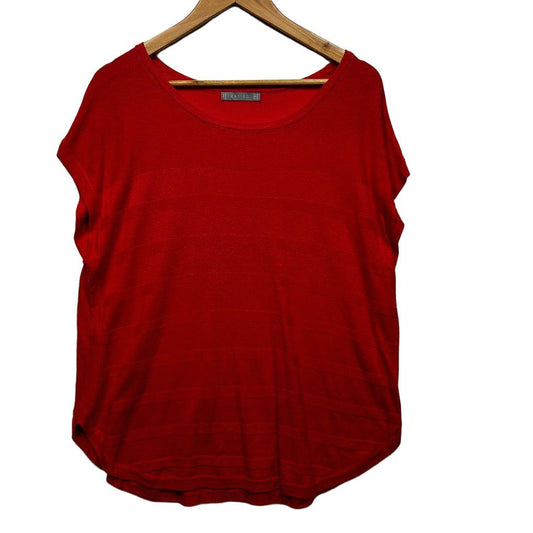 Katies Red Cotton Knit Top - Size XL