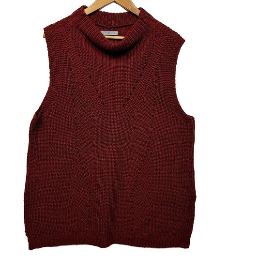 Katies Rust Knit Vest - Size 2XL