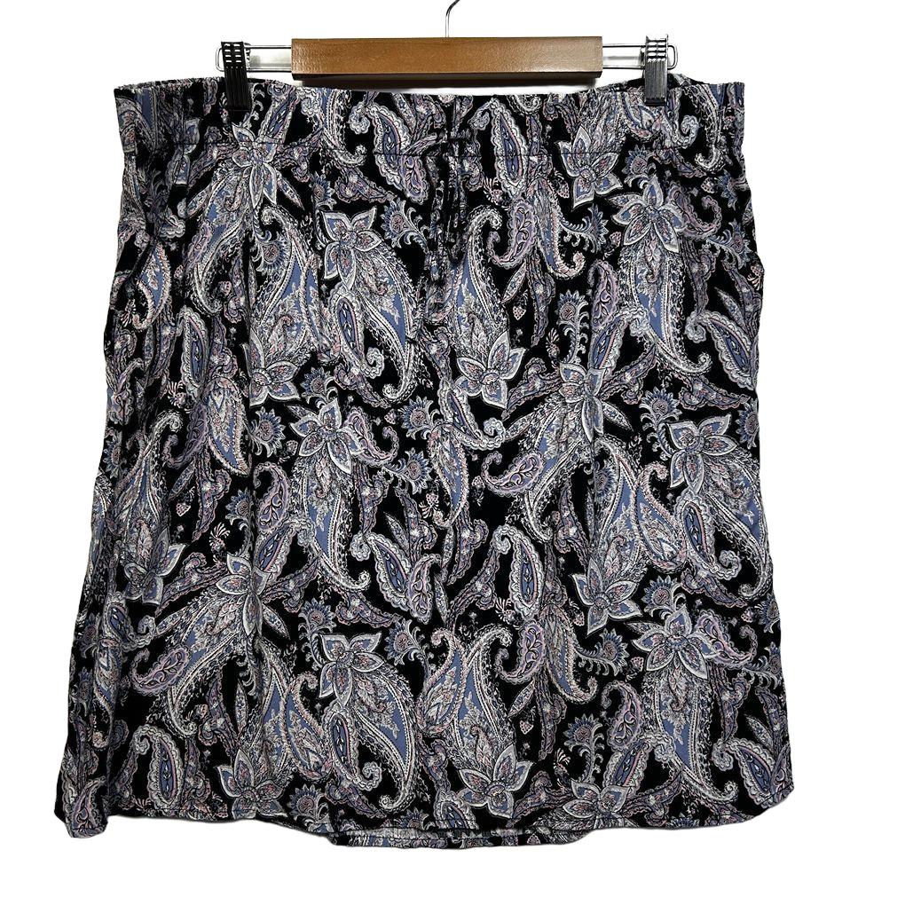 Katies Black Paisley Skirt - Size 18