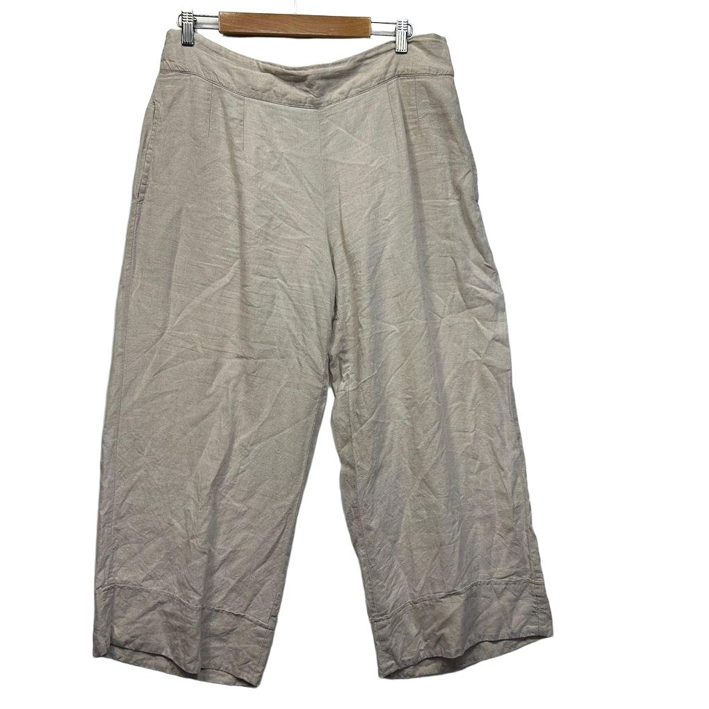 Kelsey Collective Beige Linen Pants - Size 16