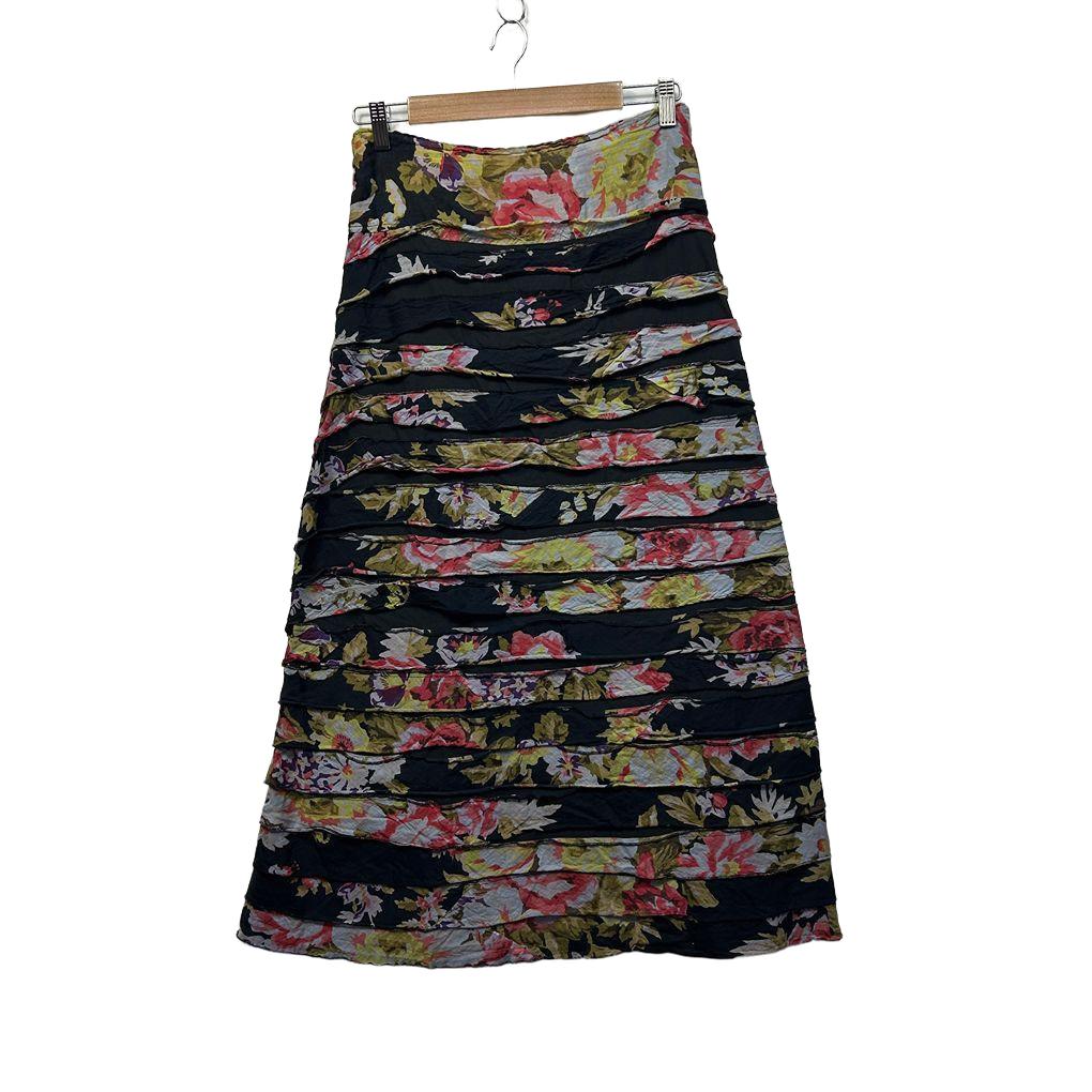 Keshet Multicoloured Cotton Skirt - Size 12/14
