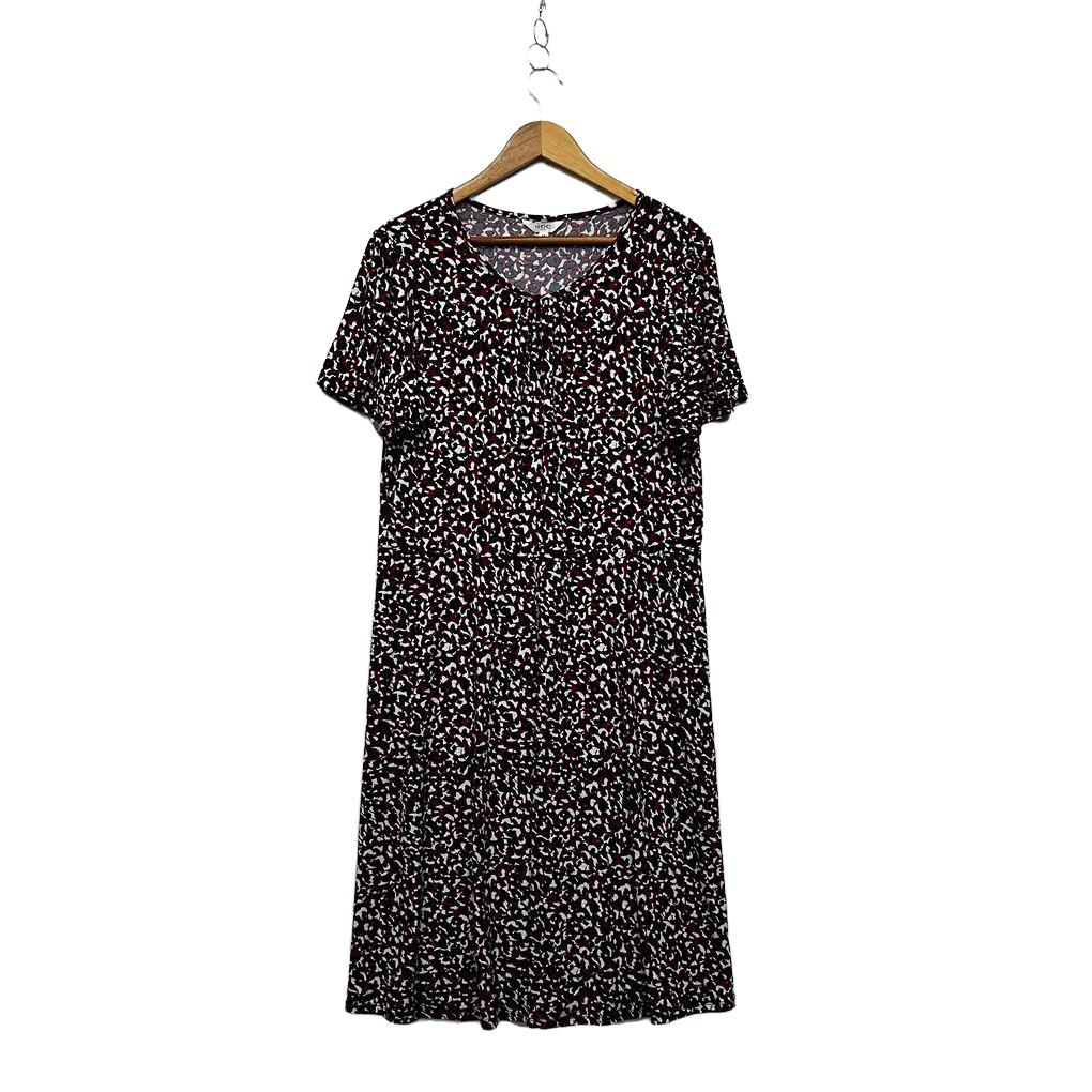 Khoko Black Plus Size Animal Print Dress - Size 18