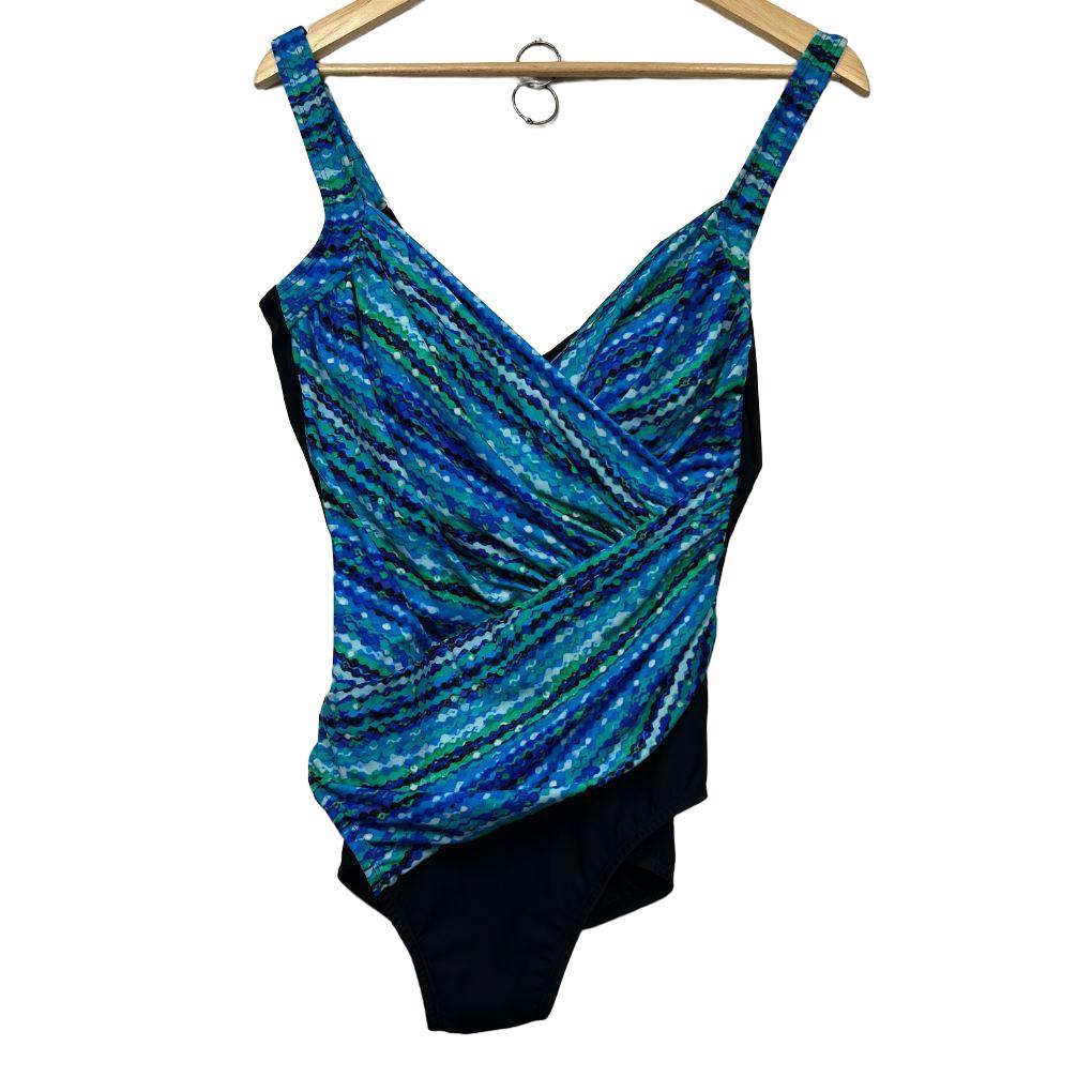 Kirkland Blue and Black Swimsuit - Size 14