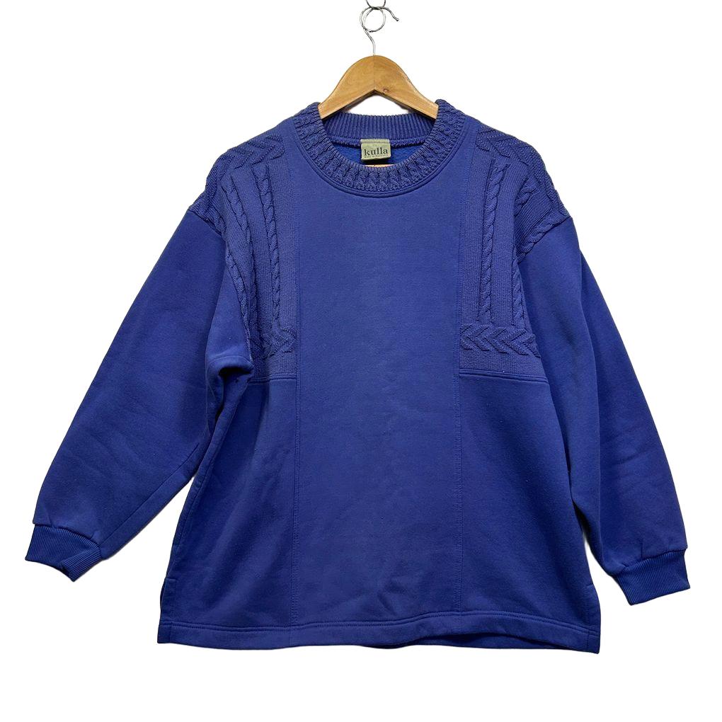 Vintage Made in Australia Kulla Blue Cotton Jumper - Size L