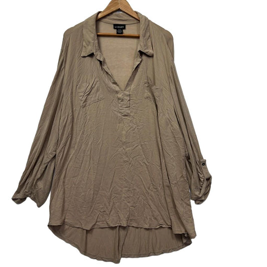 Lane Bryant Tan Blouse - Size 26/28