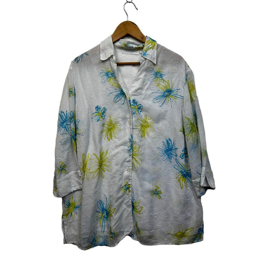 Lavender Road White Floral Plus Size Shirt - Size 18