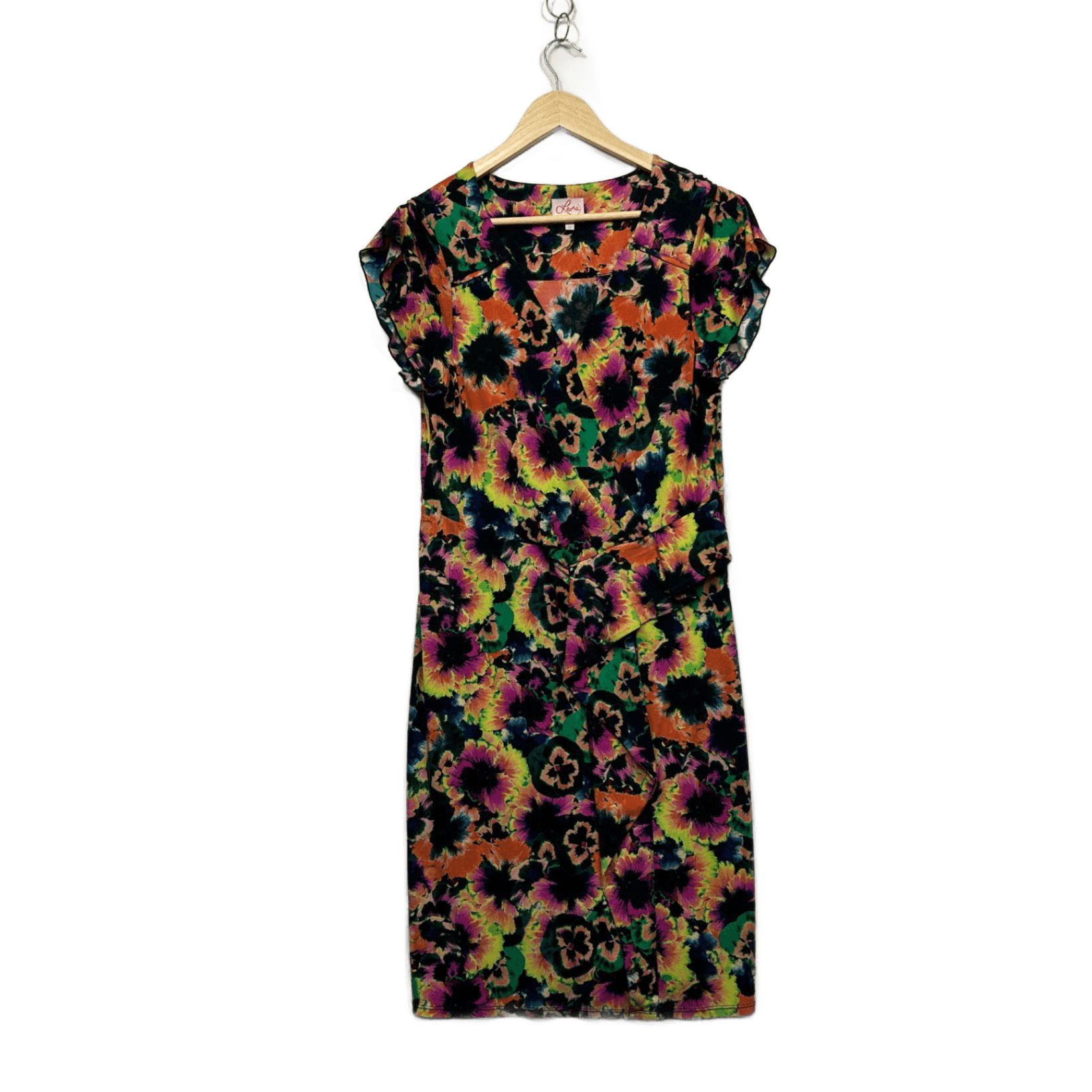 Leona Edmiston Multicoloured Floral Sheath Dress - Size 12