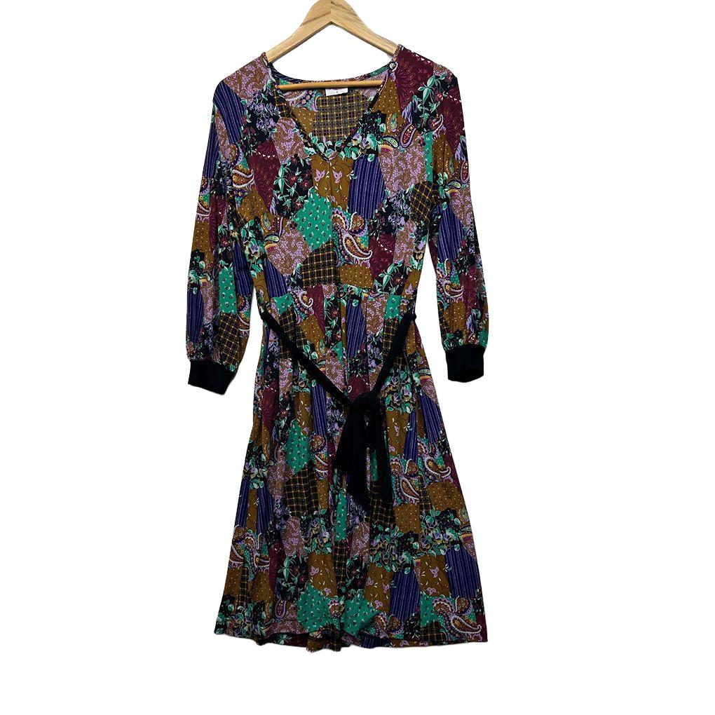 Leona Edmiston Multicoloured Paisley Dress - Size 3/14