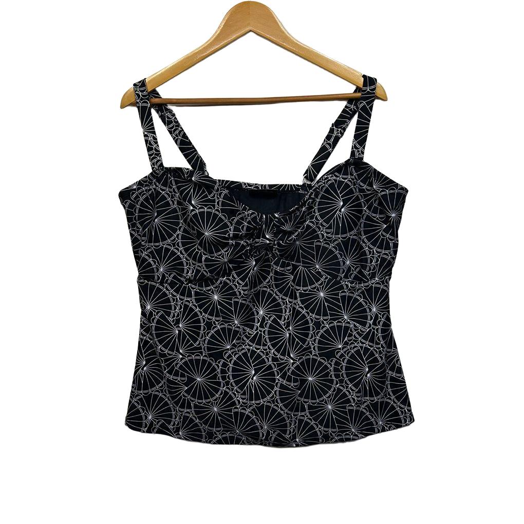 Lilly And Lou Black Tankini Swim Top - Size 24