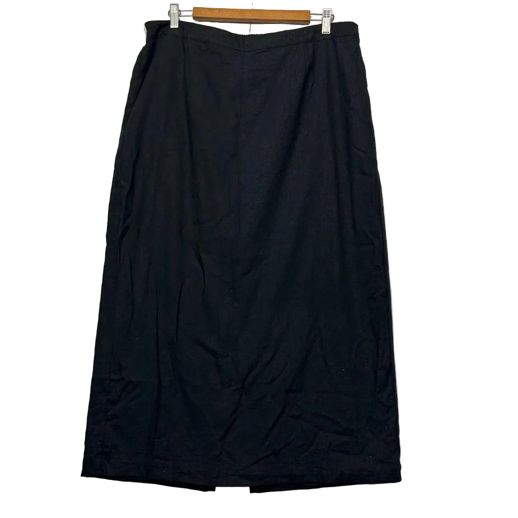 Lily Loves Black Linen Skirt - Size 18