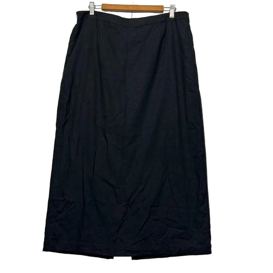 Lily Loves Black Linen Skirt - Size 18