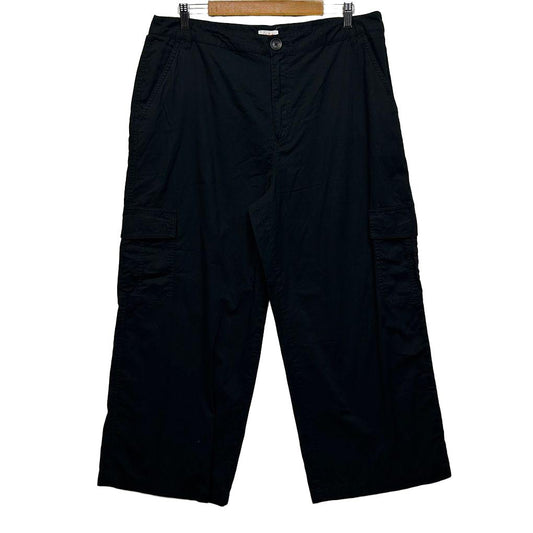 Lily Loves Black Plus Size Cotton Cargo Pants - Size 18