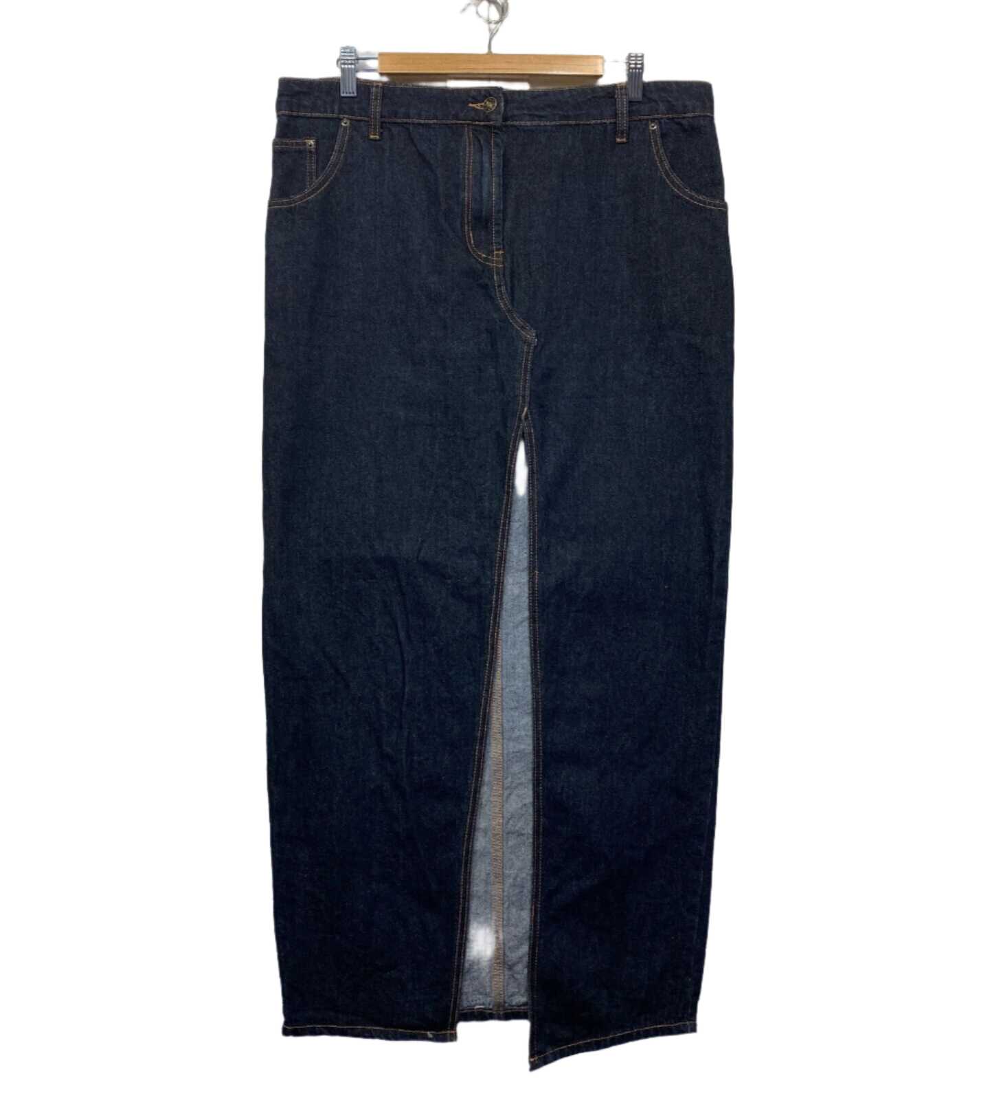 Lioness Dark Wash Denim Maxi Skirt - Size XXL/16