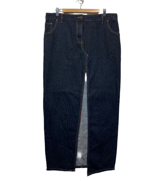 Lioness Dark Wash Denim Maxi Skirt - Size XXL/16