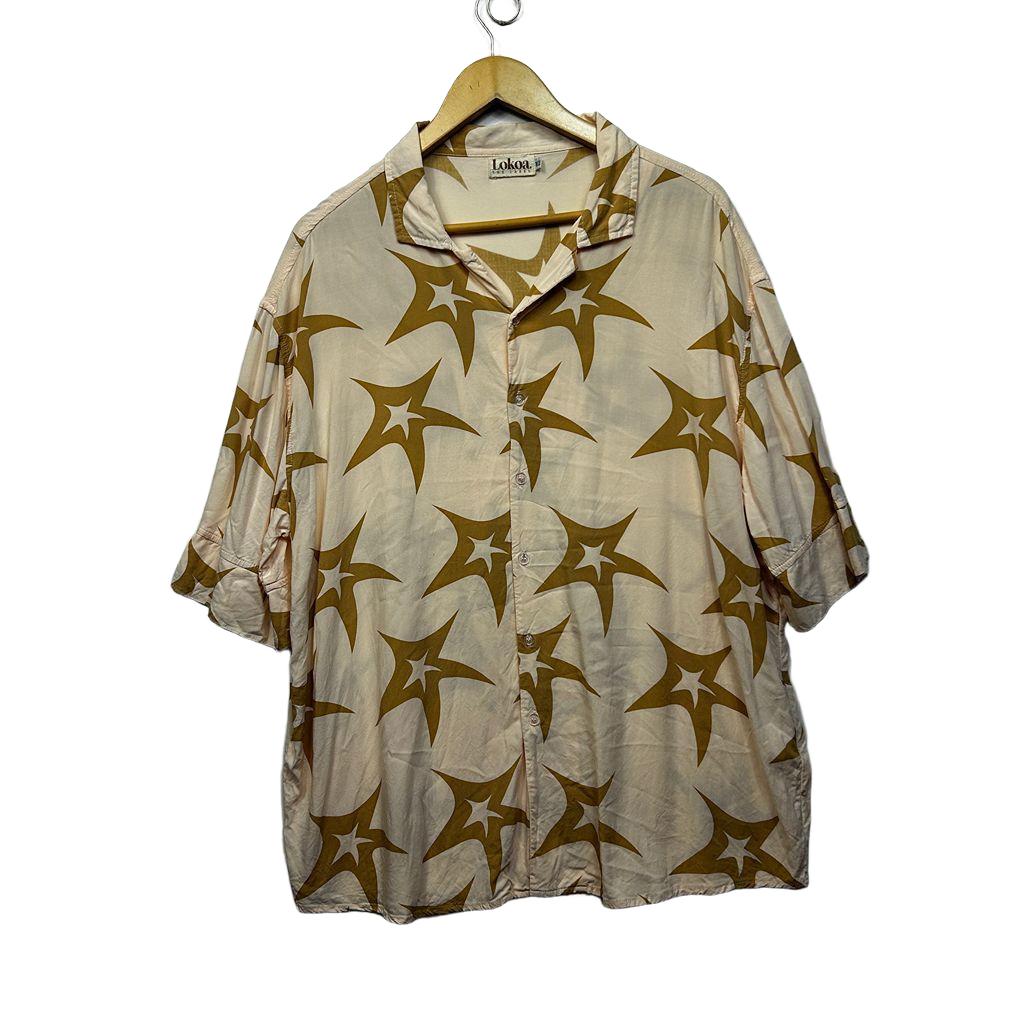 Lokoa Cream Star Print Shirt - One Size