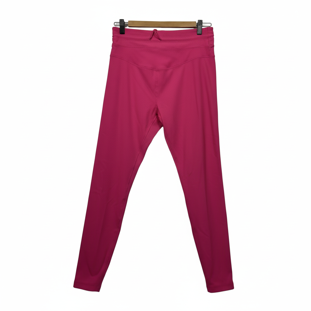Lorna Jane Pink Ribbed Activewear Leggings - Size L