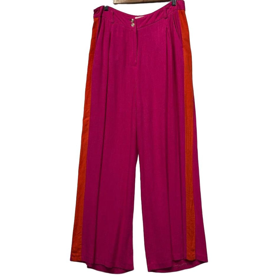 Love & Roses Pink Linen Pants - Size 14