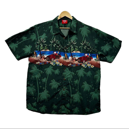 Lowes Green Christmas Mens Shirt - Size 2XL