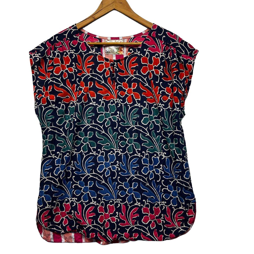 Lulalife Multicoloured Cotton Top - Size L