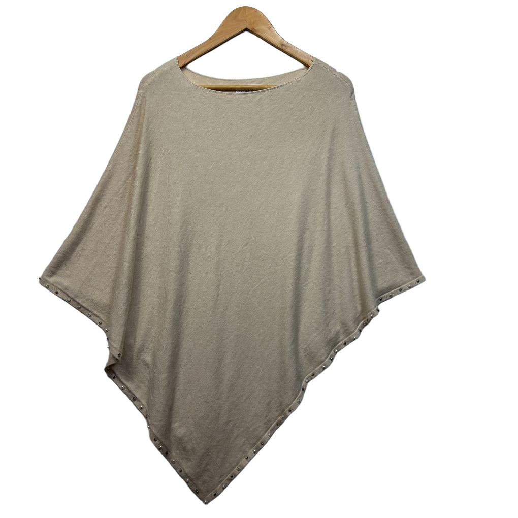 M.Style Beige Soft Poncho Top - One Size