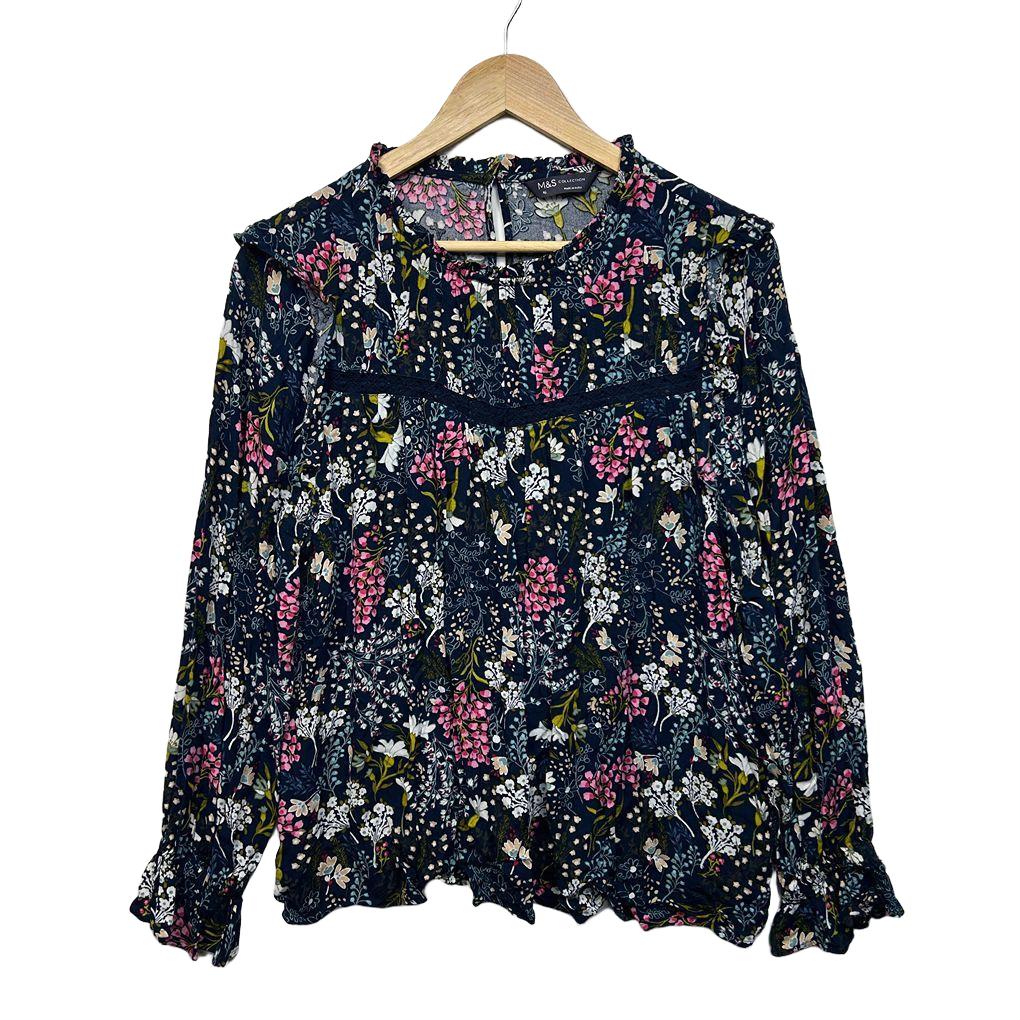M&S Floral Top - Size 16