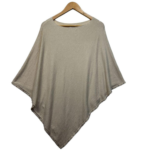 M.Style Beige Soft Poncho Top - One Size