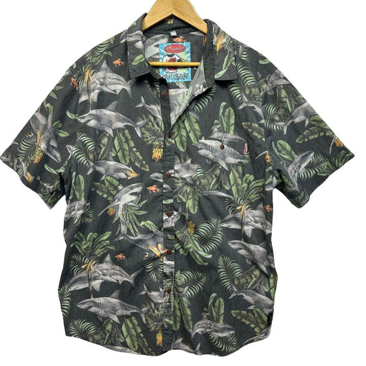 Mambo Loud Shirt Shark Print Mens Shirt - Size XXL
