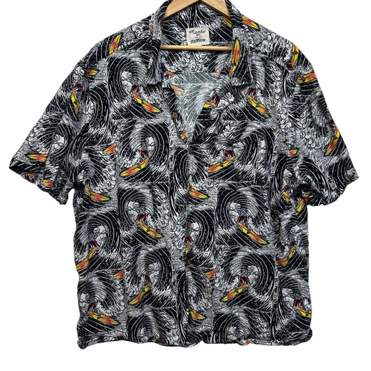 Mambo Smart Arts Navy Print Shirt - Size 4XL