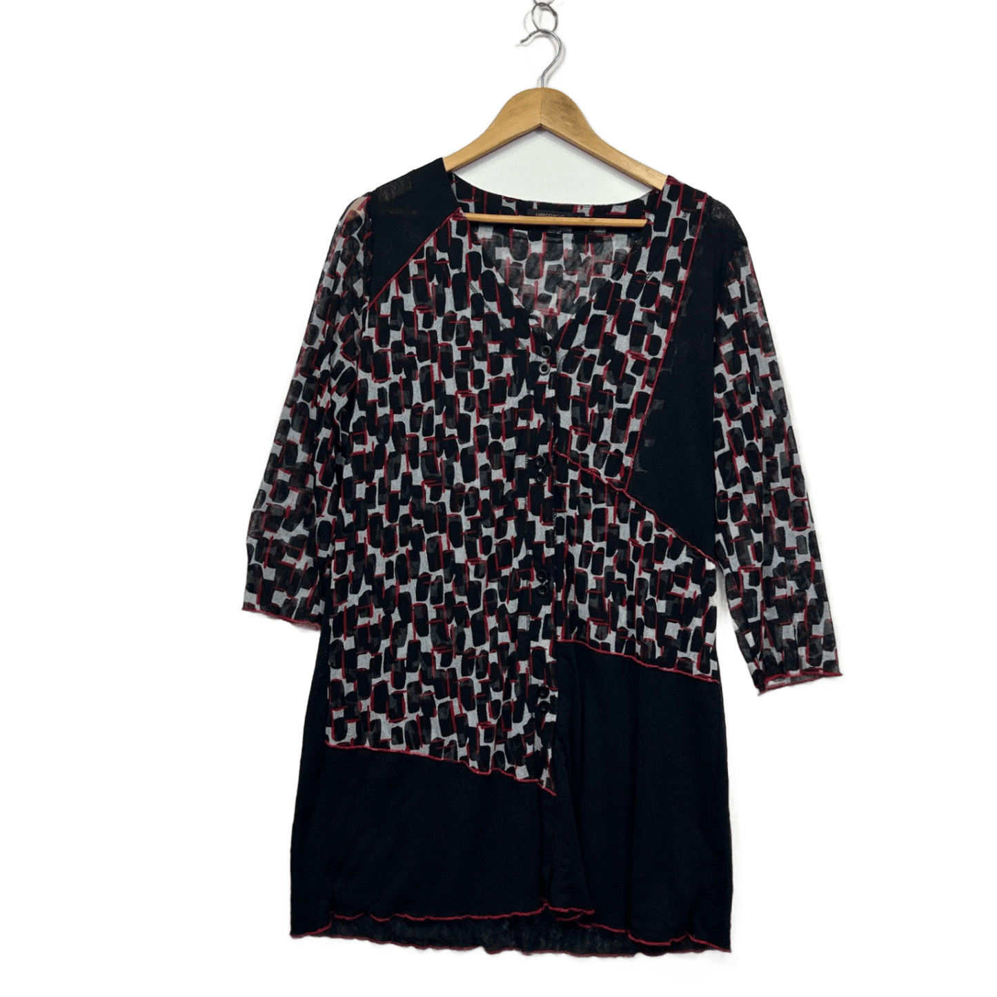 Marco Polo Black Red Tunic Top Size L
