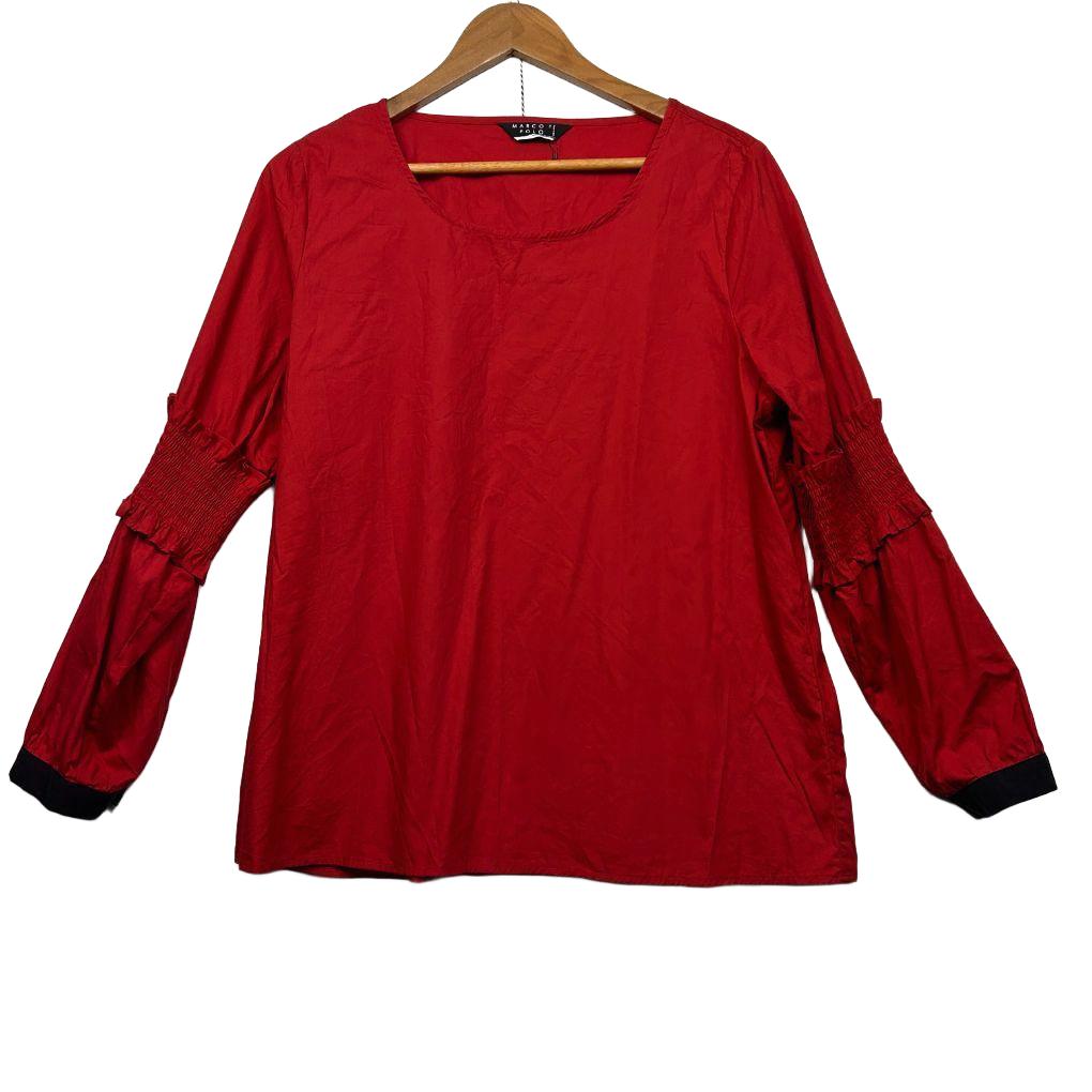 Marco Polo Red Cotton Top - Size 14
