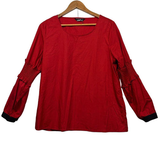 Marco Polo Red Cotton Top - Size 14