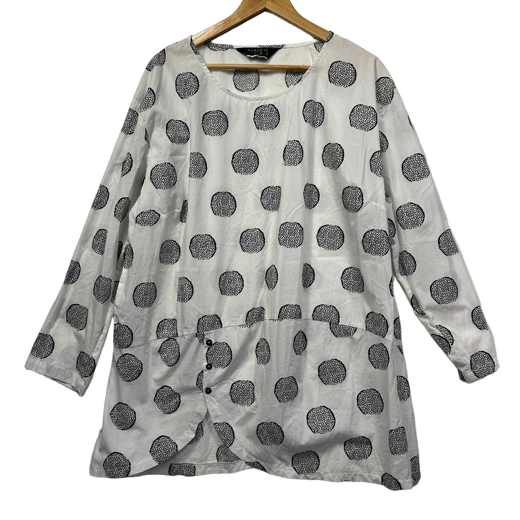 Marco Polo White Cotton Top - Size 20