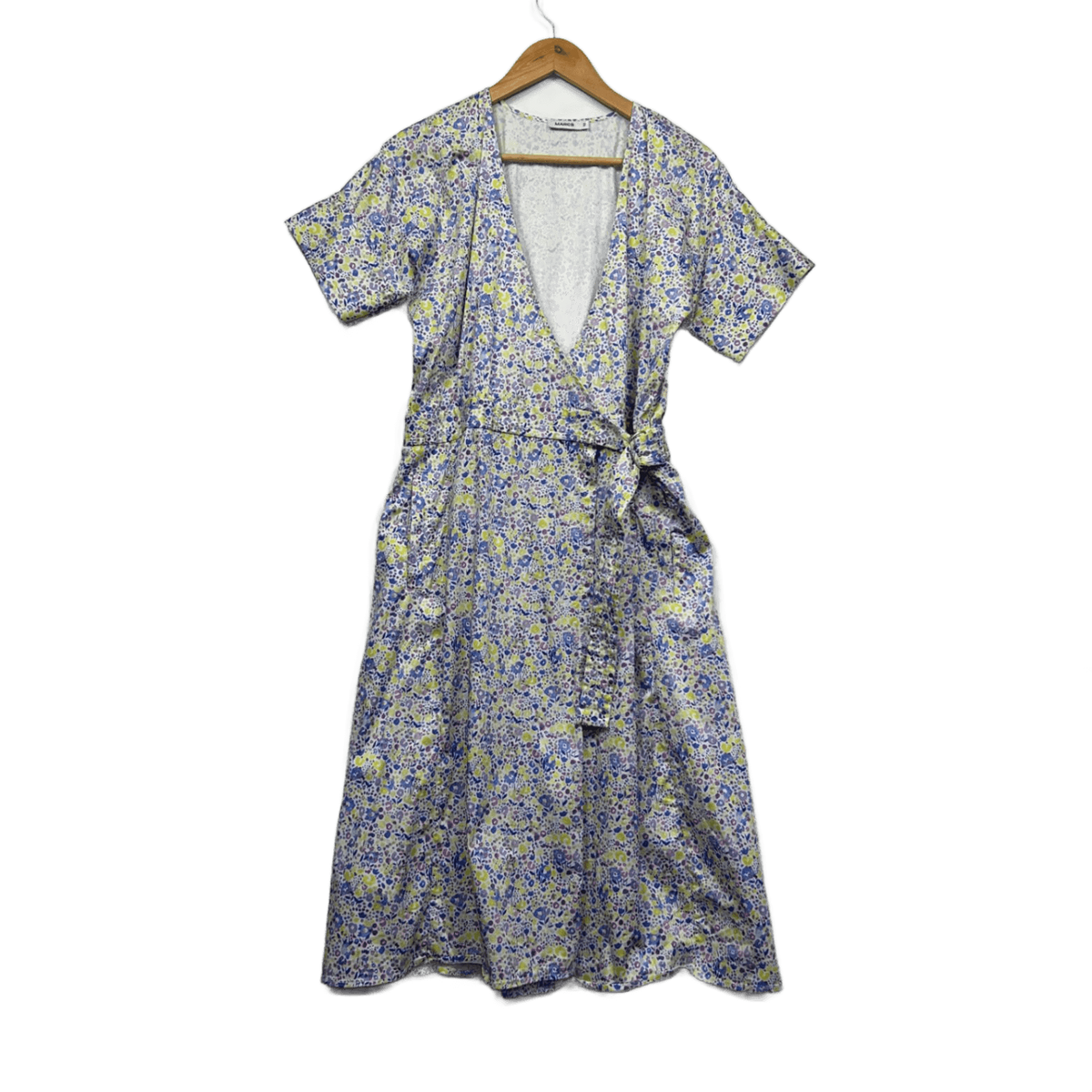 Marcs Floral Short Sleeve Wrap Dress - Size 12