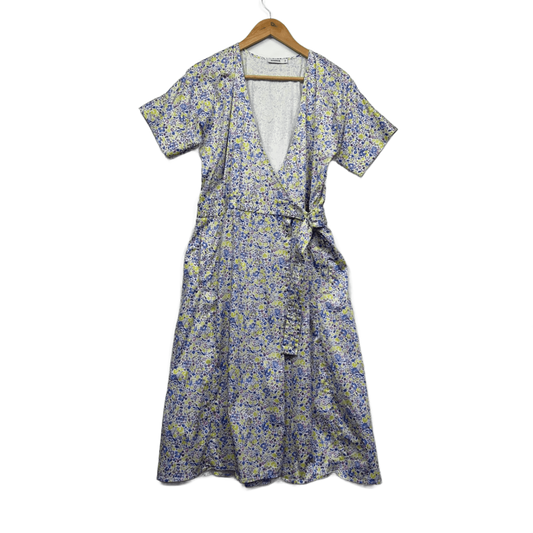 Marcs Floral Short Sleeve Wrap Dress - Size 12