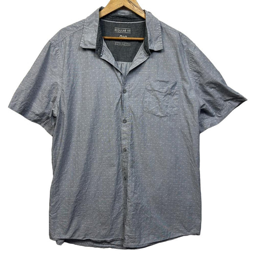 Mens Grey Cotton Shirt - Size 3XL