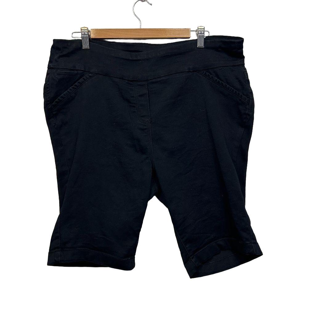 Millers Black Cotton Shorts - Size 18